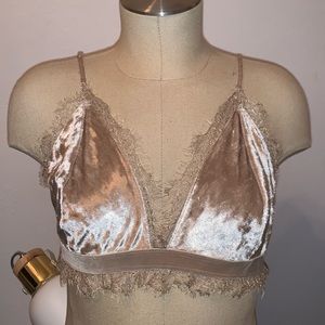 Golden lace bralette